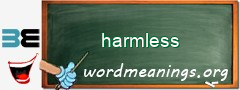 WordMeaning blackboard for harmless